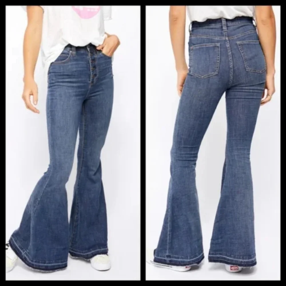 Free People Flare Leg High Rise Jeans 27 NWT - Picture 7 of 8